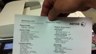 Xerox WC 3315  Configuration report  How to disable