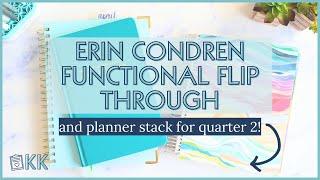 Erin Condren Monthly Planner Flip Through Functional Planning and Goal Setting Ideas in PowerSheets