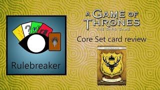 Core Set card review House Baratheon - A Game of Thrones The Card Game Second Edition