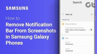 How To Remove Notification Bar From Screenshots in Samsung Galaxy Phones  Remove Notification Bar
