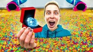 Hiding $100000 DIAMOND In 100 MILLION ORBEEZ