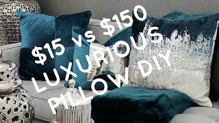 $15 vs $150 DIY LUXURIOUS  GLAMOROUS PILLOW  almohada diy glam #vlogustday11