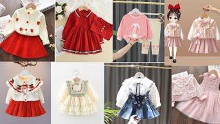 stylish baby frock 2024  winter baby frock design