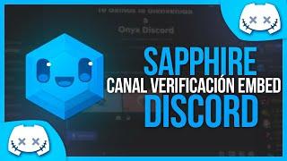  Panel  de Verificación Con Embed + Botón  Sapphire Bot  2022