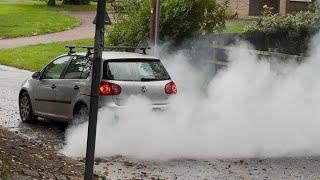 VW Golf Smoke Machine  UK Flooding Fails  Vehicles vs Floods compilation  #174