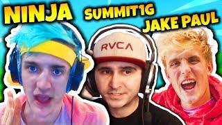 NINJA REACTS TO SUMMIT1G PLAYING WITH JAKE PAUL  Fortnite Daily Funny Moments Ep.30