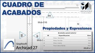 Cómo hacer Planos y Cuadros de ACABADOS en Archicad  Expresiones   2024 