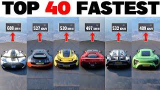 TOP 40 FASTEST CARS  IN FORZA HORIZON 5 2022 UPDATE