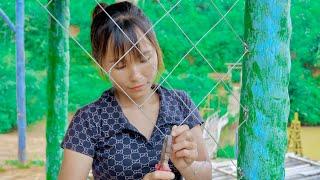 Project to build a wooden hut on the top of a hill - Design of a fence around a steel wire