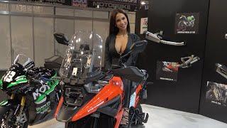 MT Race Exhaust Systems Booth at Motor Bike Expo - MBE Verona 2022. Suzuki V-Storm 1050.