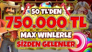 Slot Oyunları  Sizden Gelenler  50 TL den 750.000 TL  Küçük Kasa Büyük Kazançlar  MAX WİNLER