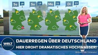 HOCHWASSER Dauerregen über Deutschland Hier besteht jetzt Gefahr Das Wetter