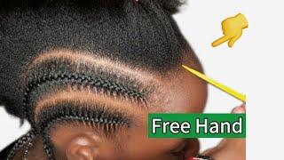 How To Braid Straight Back  Quick Hairstyle For Natural Hair