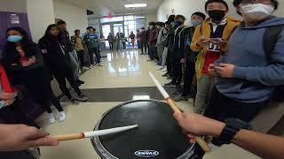 Independence HS Drumline State Send Off Snare Cam 215