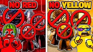 CANT TOUCH COLOR In Toilet Tower Defense YELLOW VS RED