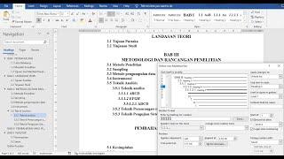 Penomoran Otomatis Bab Sub bab Daftar Isi di MS Word untuk TA Skripsi Makalah dengan 5 heading