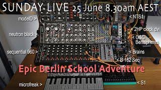 TEUFEL ÜBER BERLIN School EPIC with Roland #S1#MicroFreak #ModelD #Brains #Neutron O&C SUN 25 June