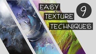 9 BEST EASY Texture Painting Techniques on Canvas  Intensive Tutorial + ENFRESCNDE Subs