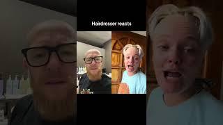 Hairdresser reacts to a hairdresser fail