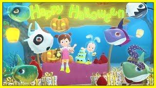 Halloween Shark  Halloween WHEELS ON THE BUS RHYME + More Nursery Rhymes & Kids Songs