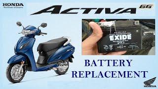 Honda Activa 6G Battery Change  Activa Battery Replacement  How battery is changed in Activa 6G