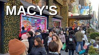 NEW YORK CITY Walking Tour 4K - MACYS HERALD SQUARE ... LARGEST DEPARTMENT STORE IN US