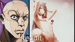 Anime VS Reddit  The rock reaction meme  anime cosplay Part 1