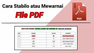 Cara Stabilo Teks di PDF  Memberi Warna Teks PDF