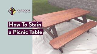 How to Stain a Picnic Table