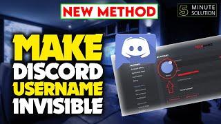 How to make Discord username invisible 2024