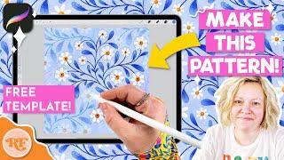 Free Trailing Floral Template 2.0 New Seamless Pattern Tutorial