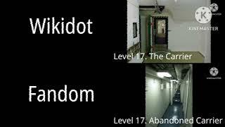 Backrooms first 30 levels wikidot vs fandom