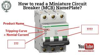 How to read a Miniature Circuit Breaker MCB nameplate?