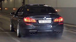BEST of BMW M5 F10 Twin Turbo V8 Exhaust Sounds - iPE Akrapovic & More