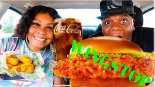  Wingstop NEW Chicken Sandwich Mukbang and Review  Nominated Best Dressed Black Only Awards 