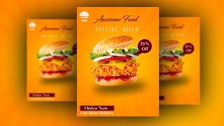 How To Design Restaurant Flyer Food Poster And Menu Card In Procreate  #flyerdesign #creative