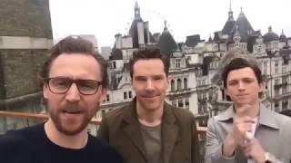 Tom Holland Benedict Cumberbatch and Tom Hiddleston in London