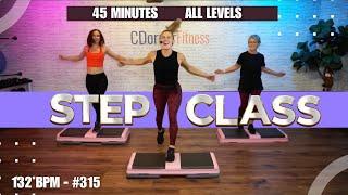 All Levels Step Aerobics Workout   Fun 70s Music Cardio Class #315  Easy to Follow & Energizing