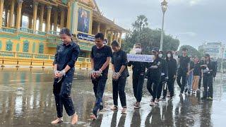 Environmental activists march in chains through Cambodia’s capital  Radio Free Asia RFA