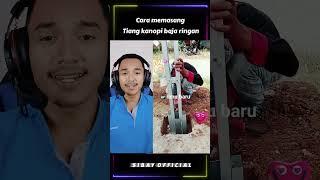 Cara memasang tiang kanopi baja ringan #shorts #bajaringan