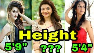 Shocking Height of Top 10 Beautiful South Indian Actresses  Kajal Agarwal  2017 YES INDIA