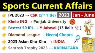 Sports Current Affairs 2023  खेल करंट अफेयर्स 2023  Sports 2023 Current Affairs Indologus #sports