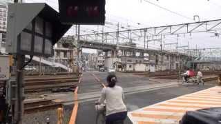 【踏切】 広島駅構内 愛宕踏切 2-June-2013 Atago RailCross.