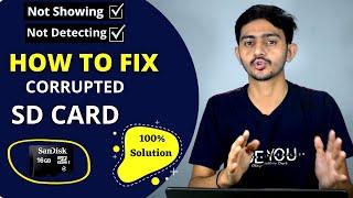 How To Repair Corrupted SD Card in hindi  SD Card Not working  Memory Card repair kese Kare ?