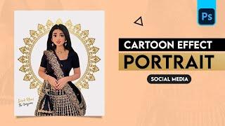 Create Portrait Art in Photoshop  Cartoon Effect   Adobe Photoshop Tutorial