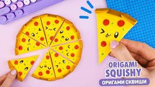 Origami Squishy Paper Pizza  How to make squishy without glue & tape