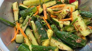 Let’s make cucumber kimchi EASY tasty recipe to make at home  FullHappyBelly