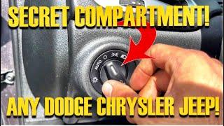 YOUR DODGE CHARGER OR CHRYSLER 300 HAS A SECRET COMPARTMENT HOW TO REMOVE HEADLIGHT SWITCH FAST