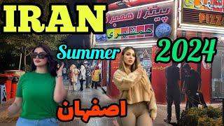 IRAN 2024  ISFAHAN walking tour in hot summer