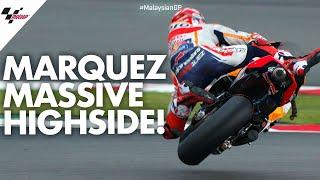 HUGE highside for Marc Márquez  2019 #MalaysianGP